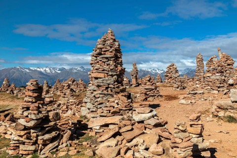 Stoanerne Mandln, stone figures on the Hohe Reisch, South Tyrol