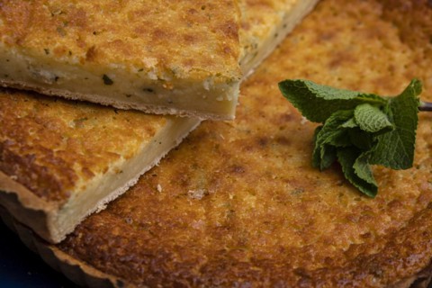 Flaó, typical cheese cake, Can Jeroni bakery, Sant Francesc, Formentera, Pitiusas Islands, Balearic