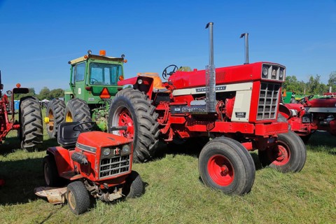 Vintage farm trucks, farm event, Hinchinbrook, Province of Quebec, Canada, North America