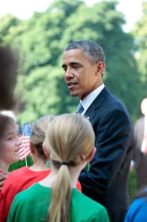 President Barack Obama during the welcoming ceremony at Bellevue Palace, Berlin, Berlin, Germany,