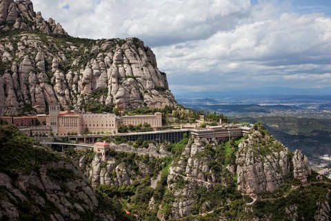 Montserrat monastery and mountain in Catalonia, Spain, Europe