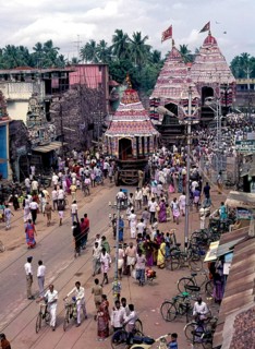 Chariot festival during Arudra Dharsan in Chidambaram, Tamil Nadu, South India, India, Asia