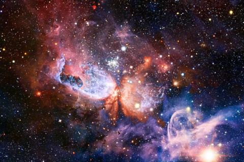 Beautiful galaxy somewhere in deep space. Cosmic wallpaper. Elements of this image furnished by