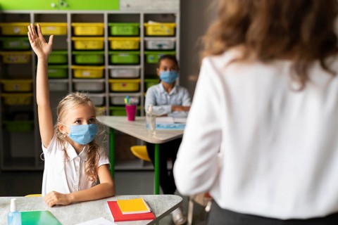 Girl wanting answer question class