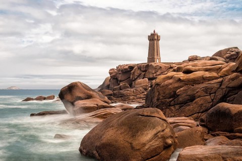 Atlantic coast in Brittany near Ploumanac?h