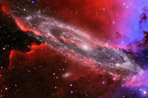 Awesome galaxy. Science fiction wallpaper. Elements of this image furnished by NASA