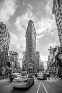 New York, United States of America, November 19, 2016: Exterior view of the famous Flatiron