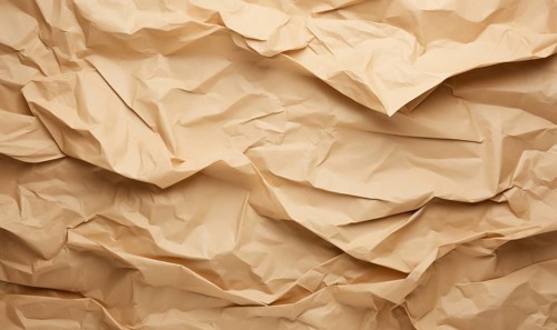 Crumpled paper background. Craft crumpled paper texture AI generated