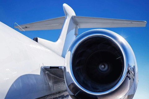 jet engine of an moder aircraft