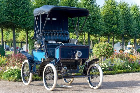 Vintage Grout Steamer, USA 1900, steam drive, 1 cylinder, 6. 5 hp, 320 kg, 35 km h, Classic Gala,