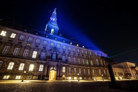Copenhagen, Denmark, February 15, 2019: The seat of the Danish parliament Christiansborg Palace