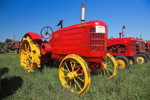 Vintage farm trucks, farm event, Hinchinbrook, Province of Quebec, Canada, North America