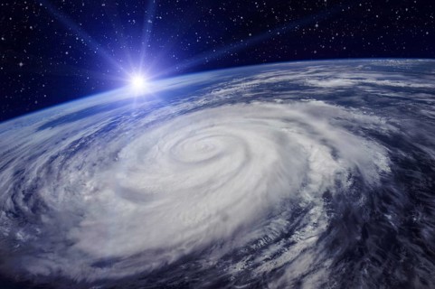 Giant cyclone on the planet Earth due to the global warming that will cause an increase in