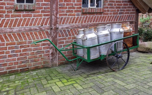 Old milk churns