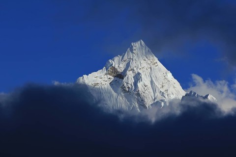Peak of mount Ama Dablam, Everest National Park, Nepal, Asia
