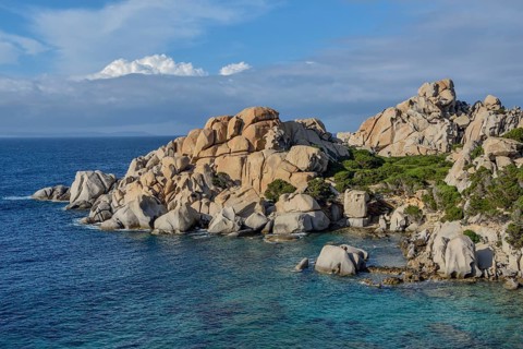 Rugged rocky coast, Capo Testa Peninsula, Santa Teresa de Gallura, Sardinia, Italy, Europe
