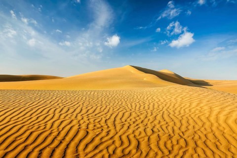 Dunes of Thar Desert. Sam Sand dunes, Rajasthan, India, Asia
