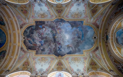 Interior view, ceiling painting by Paul Troger, Cathedral of the Assumption of the Blessed Virgin