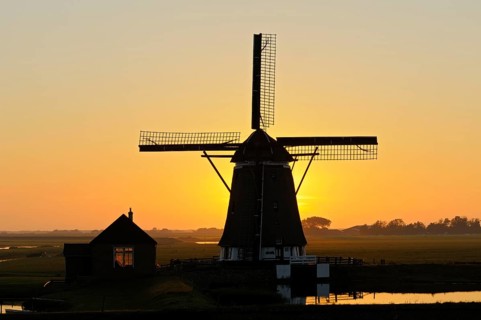 Mill De Bol near Oost, Island Texel, North Holland, Netherlands