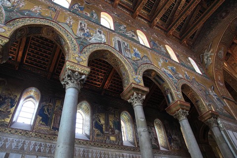 City of Monreale, in the Cathedral of Santa Maria Nuova, Unesco World Heritage Site, Sicily, Italy,
