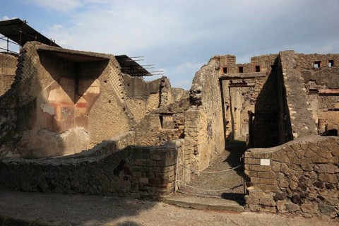 Ruined city of Herculaneum, Campania, Italy, Europe