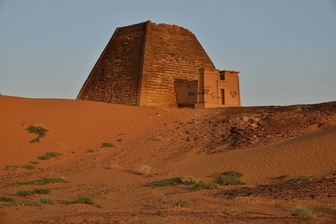 Pyramid of the northern cemetery of Meroe, Nubia, Nahr an-Nil, Sudan, Africa