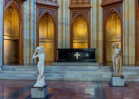 Interior photograph, Friedrichswerder Church, permanent exhibition 19th century Sculpture, Berlin,