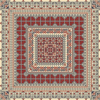 Embroidery Tatreez pattern, Palestinian fashion vector ornament