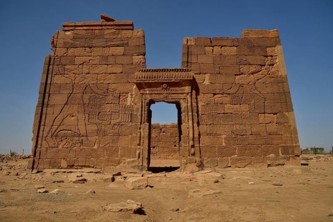 Lion Temple for the lion-deity Apedemak, Naga, Nubia, Nahr an-Nil, Sudan, Africa