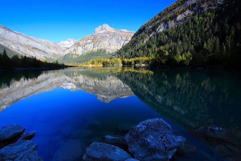 Lac de Derborence, Valais, Switzerland, Europe