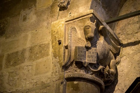 Capital in the Cathedral of St Mark, Korcula, Dubrovnik-Neretva County, Croatia, Europe