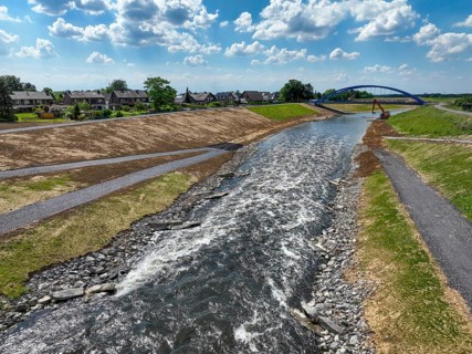 Dinslaken, Voerde, North Rhine-Westphalia, Germany, Renaturalisation of the Emscher. New Emscher