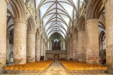 Interior of Gloucester Cathedral, England, Great Britain