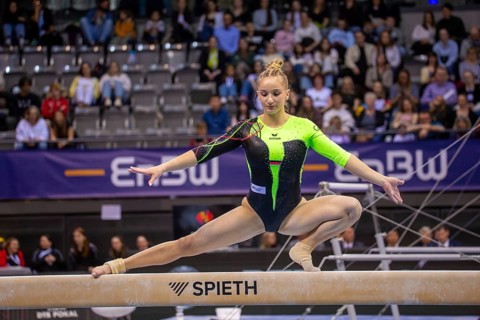 EnBW DTB-Pokal Stuttgart 2025, Mixed Cup***Karina Schönmaier Germany on the balance beam