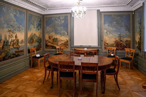 Birthplace of Friedrich Engels, today the Museum of Industrial Culture, interior view, Wuppertal,