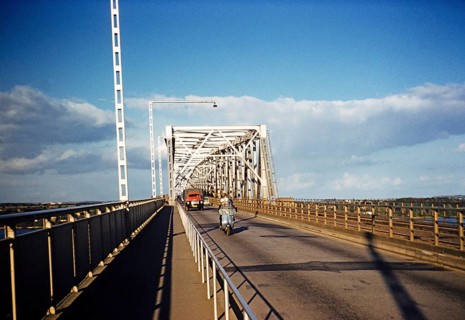 Straßen- und Eisenbahnlinien, Brücke über den Kleinen Belt, Alte Lillebælt-Brücke Fachwerkbrücke,