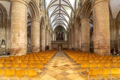 Interior of Gloucester Cathedral, England, Great Britain