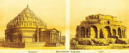 Mausoleum Augusti or Mausoleo di Augusto, Mausoleum of Augustus, resaturatio and ruinae, restored