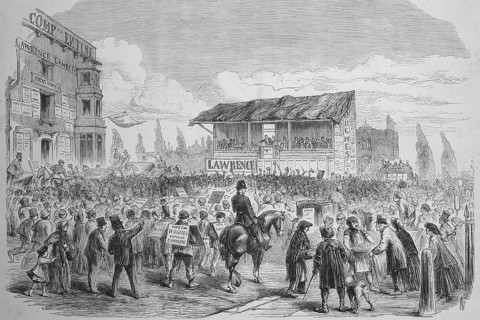 Election campaign at the general election in London around 1869, England, Historic, digitally