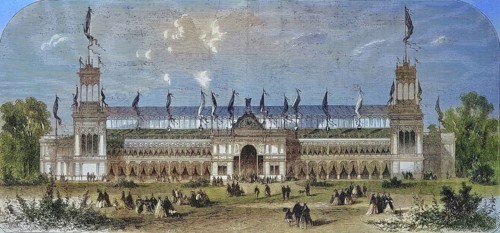 The Palace of the Third Schützenfest in Vienna, 1869, Austria, Historic, digitally restored