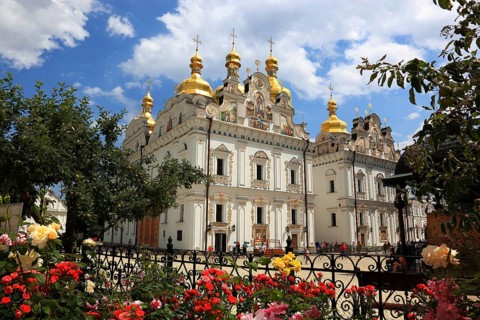 The Uspensky Cathedral, part of the monastery complex of the Kiev Cave Monastery, Holy Mary of the