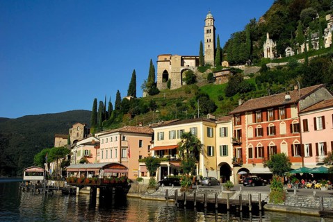Morcote, Lake Lugano, Lake Lugano, Ticino, Switzerland, Europe