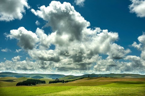 Cezallier plateau in the Auvergne volcanoes regional natural park, Puy de Dome department,