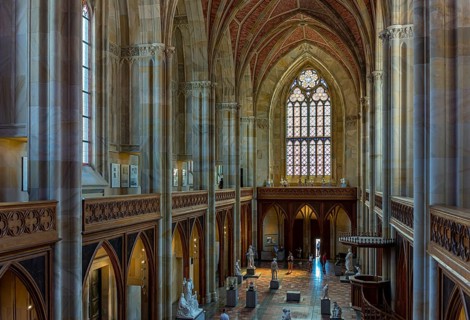 Interior photograph, Friedrichswerder Church, permanent exhibition 19th century Sculpture, Berlin,
