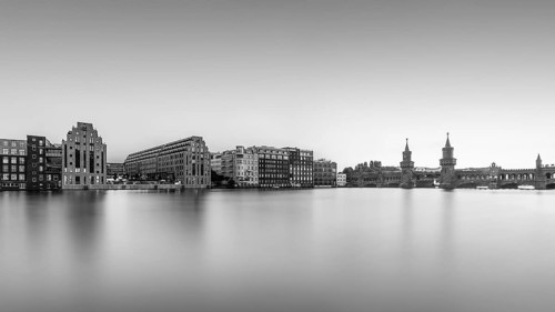The Oberbaum Bridge connecting the Berlin districts of Kreuzberg and Friedrichshain with the