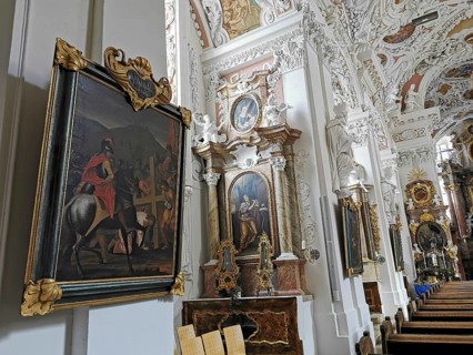 Interior of the collegiate church of Speinshart Monastery, abbey of the Premonstratensian Order,