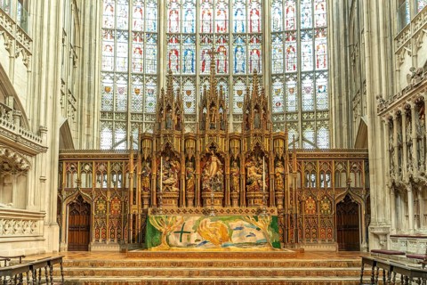 Altar of Gloucester Cathedral, England, Great Britain