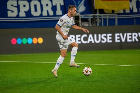 Football UEFA Europa League, 2024/25 season, matchday 2: TSG Hoffenheim v Dynamo Kiev. On the ball: