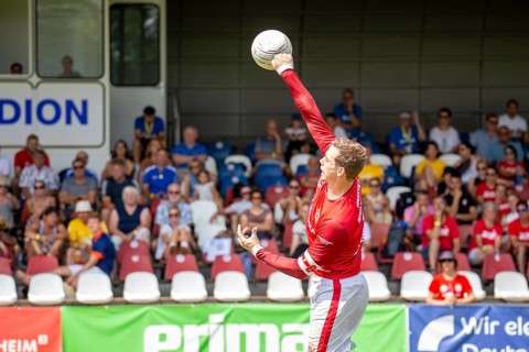 Fistball: SG Novo Hamburgo against AWN TV Enns (IFA 2024 Fistball World Tour Finals Mannheim, match