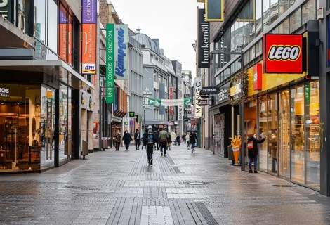 Cologne, North Rhine-Westphalia, Germany - Cologne city centre in times of the corona crisis during